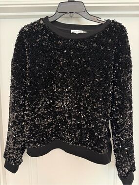 Calvin Klein Black Sequin Top